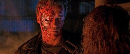 bearmachines: richard-is-bored:  Terminators   Battle DamageÂ    Iâ€™m reminded again of how much better the practical effects looked than the (possibly more expensive?) CGI in Salvation and Genesys. 