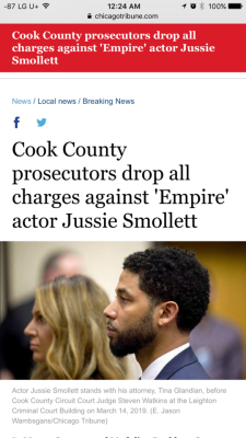 Nigga, they dropped all of Jussie Smollett’s chargesShit,