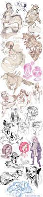 posesandexpression:sketch dump of randomness by Fukari 