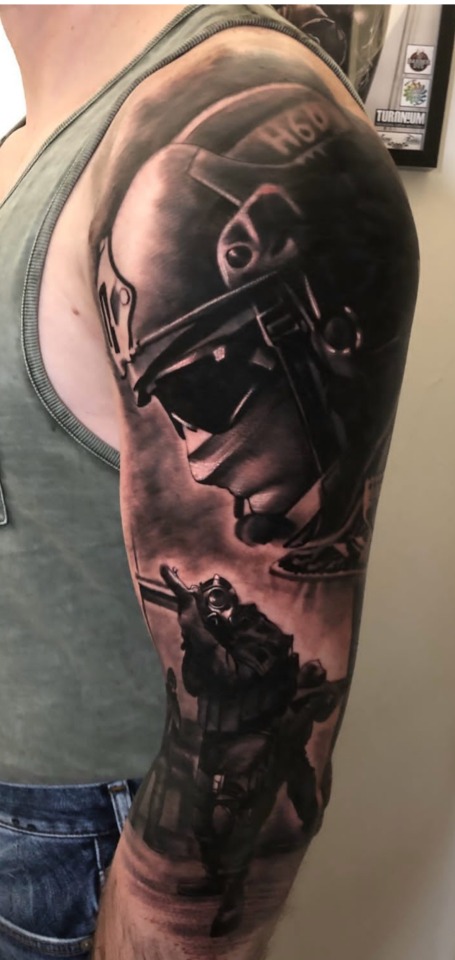 Done by Emilio Winters, House of wolves. Hull. UK.