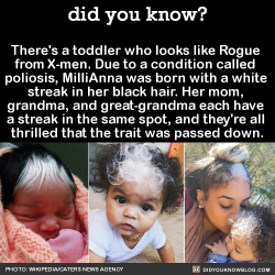 did-you-kno:  There’s a toddler who looks like  Rogue from