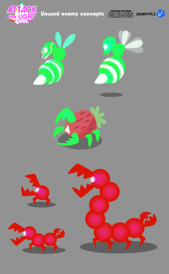 grumpyfaceblog:  Here’s some unused enemy concepts from Attack