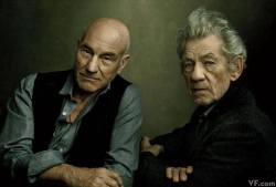 cineadictos:  Patrick Stewart and Ian McKellen by Annie Leibovitz