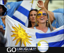 worldcup2014girls:  VAMOS Uruguay! <3 Support Uruguay against