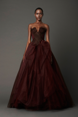 perfect-blackgirls:khadds:devoutfashion:Ajak Deng in Vera Wang