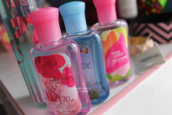 canon-couture:  New B&BW shower gels and spray; pink chiffon,