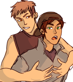 falloutboyonboy:  i wanted to draw some jean and eren being buds!!!!!