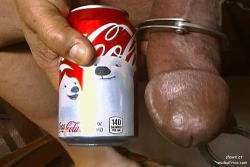 girthyencounters:  “The guy I’m dating now…his cock head is bigger than a pop can. No shit…I’m not kidding! Fine, here’s a pic…believe me now? I can only take a few inches of him at this point. We’re working on opening me up…it’s sort