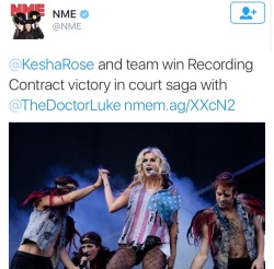 snatchingyofav:  KESHA WON THE CASE 🎉🎊🎈 