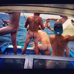 guysfromthegram:  Naked fishing with your bros, what could be