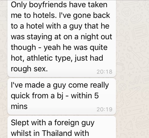 My girlfriend answering naughty questions about her past 