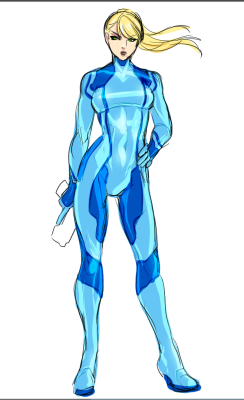 kittycatkissu:Doodled a bit more of a muscley toned Samus for