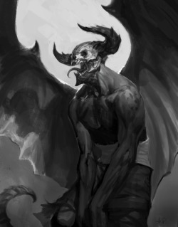 shiningdaisy:  Demon Sketch by AlexPascenko