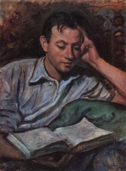 zinaida-serebriakova:  Alexander Serebryakov, reading a book,