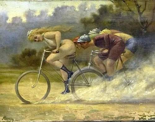 Bicycle Race (1910) -  Albert Joseph Pénot Nudes & Noises
