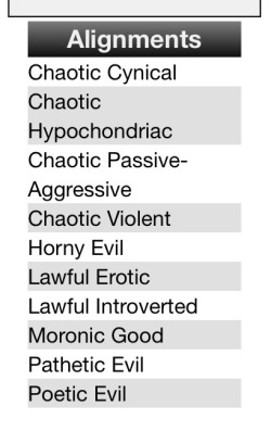 fattyatomicmutant:  damnian-wayne:  tag yourself I’m Chaotic