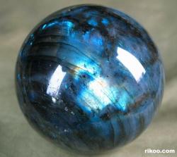 mineralists:  Labradorite Crystal Sphere 