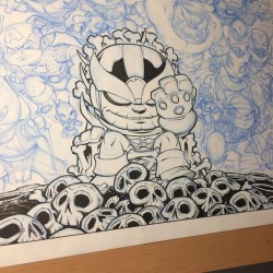 sommariva:  Let the inking begin!! Mini Thanos is happy. Pre-orders