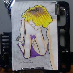 Went into a recent figure drawing with some color.    #art #figuredrawing