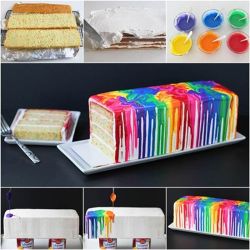 aelabee:  love-this-pic-dot-com:  DIY Rainbow Cake  yo where