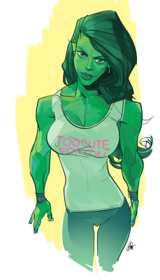 ottoghetto:  sexy tshirt for green   #she-hulk 