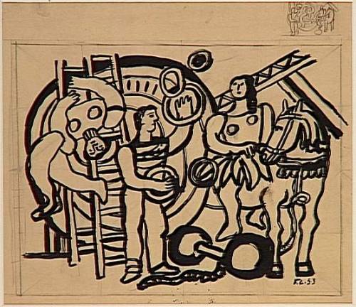 artist-leger:  The rider ( the juggler, the acrobat), 1953, Fernand