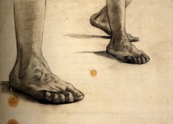 artist-vangogh:  Feet, 1885, Vincent van GoghMedium: chalk,pencil,paper