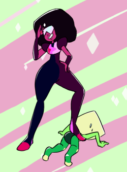 kibbles-bits:  Out of the way, Peridot. It’s Garnet’s time