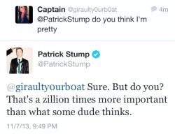 tyleroakley:  #FollowFriday  Seriously, Patrick Stump wins again.