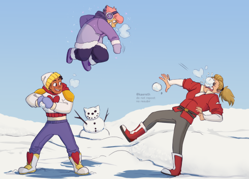 kaereth:    Best Friend Trio taking a day for some snowtime fun