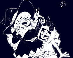 mangneto:  I really like drawing this witch chick! Kinda with