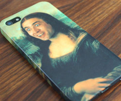 awesomeshityoucanbuy:  Nicolas Cage Mona Lisa iPhone CaseProtect