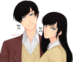 cosmic-artsu:  hiro and yucchan (人 •͈ᴗ•͈)