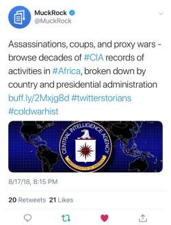 violaslayvis: This is actually really interesting omg  https://www.muckrock.com/news/archives/2018/aug/16/cia-world-tour-africa/