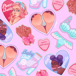 betsy-cola: Special sticker set I made for my best gal 