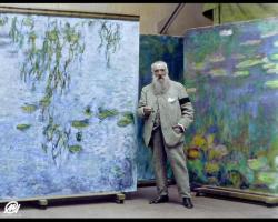 historicaltimes:  Claude Monet, French artist and a leading member