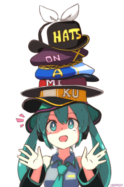 thejohnsu:  Hajimemashite, Hats on a Miku desu