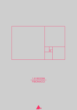 d3-lt4:  Fibonacci Sequence Print (60x80 cm) Fibonacci, Italian