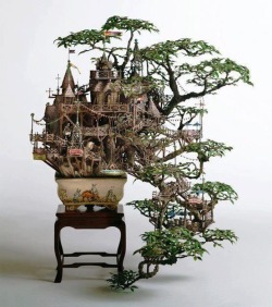 sixpenceee:  A bonsai tree castle designed by Akanori Aiba