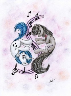twilightsprinkle:  Octavia and Vinyl by AshleyJaneworld  <3