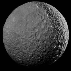 Mimas in Saturnlight - Enhanced #nasa #apod