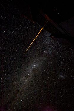 galactic-centre:  The Laser Guide Star is shot by Yepun, while