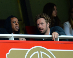 aintnojigga:  Jay-Z was spotted with friend Chris Martin in North