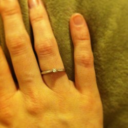 (Excuse my ugly hands & unpainted nails.) Promise ring from