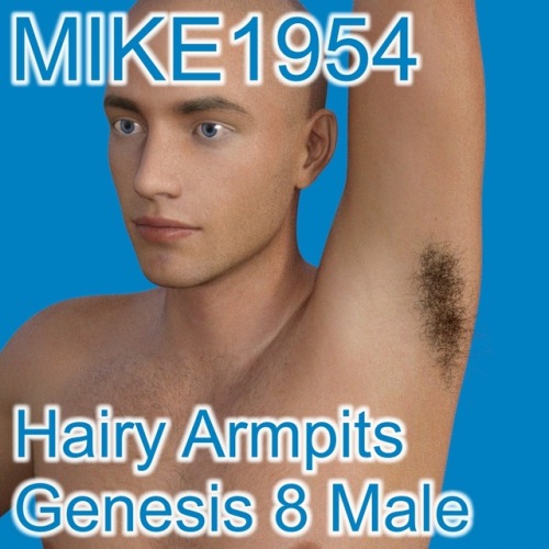 Hairy  times! MIKE1954’s Genesis 8 Male Armpit Hair fits automatically and  follows applied morphs. Opacity maps are working as a razor - all shapes  are possible. Hair as nature created…Daz Studio 4.9  compatible! Check it out! Hairy Armpits