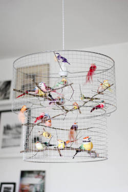 sosuperawesome:  sosuperawesome: Birdcage Lamps, by Kekoni on