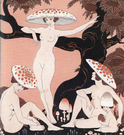 inland-delta:George Barbier, Les Champignons (detail), 1916