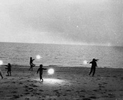 headless-horse:Untitled (Mary Frank and children with sparklers)