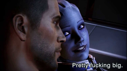 geekearth:  Liara   Shepard: The BIG Question (Mass Effect)  This is gold