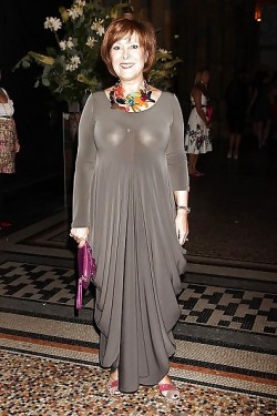 Beautiful gown, Mrs Gowan&hellip; you are obviously not wearing a bra&hellip; I hope youâ€™re not wearing any panties so I can more quickly spread your legs later and fuck you silly.